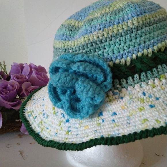 👵👒🎩🧢ALL HATS ON SALE👒☀ cotton handmade hat - Picture 4 of 11